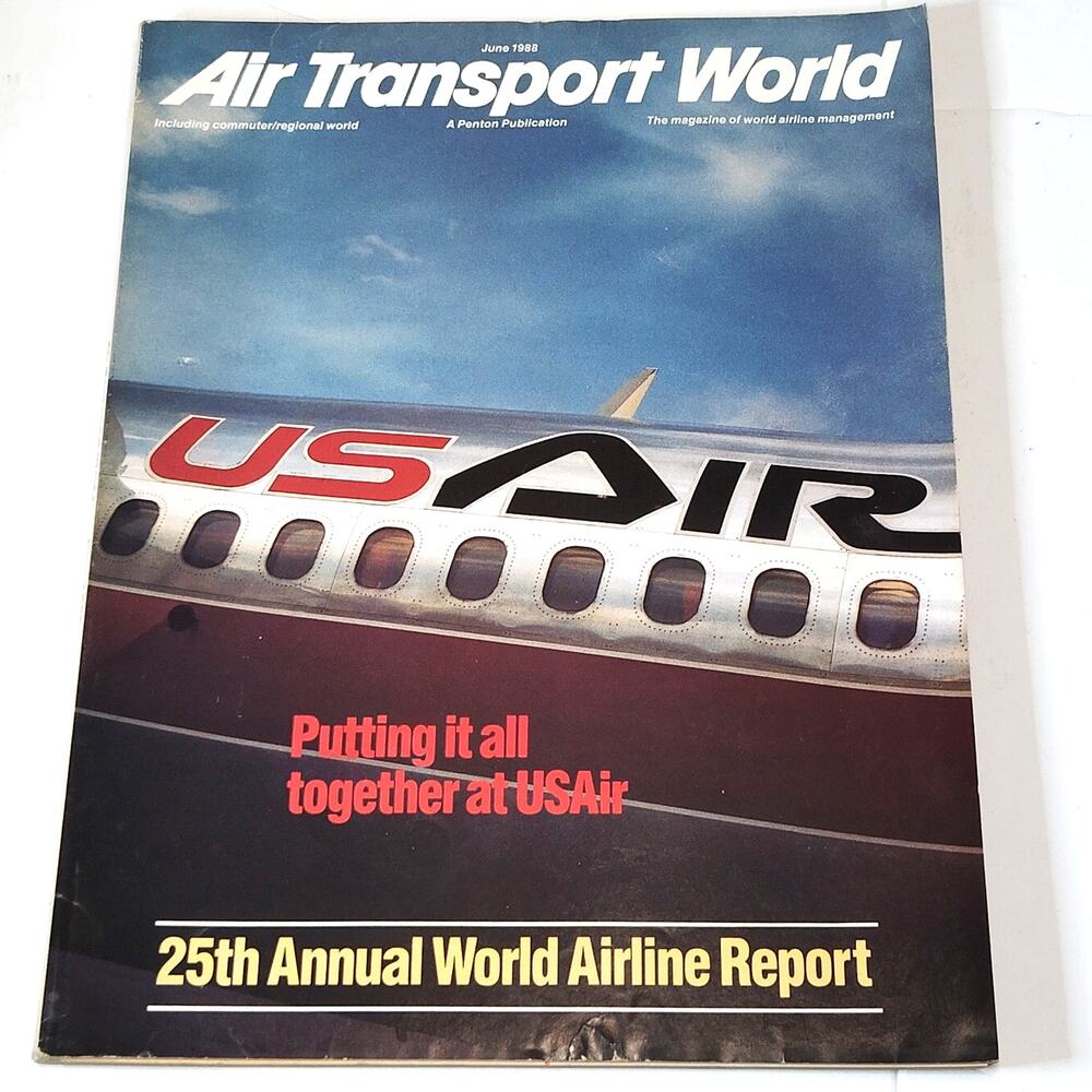 Air Transport World June 1988 - 25th Annual World Airline Report Magazine